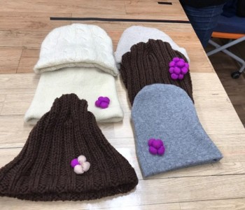[헌스웨터로 털모자 만들기] 이미지